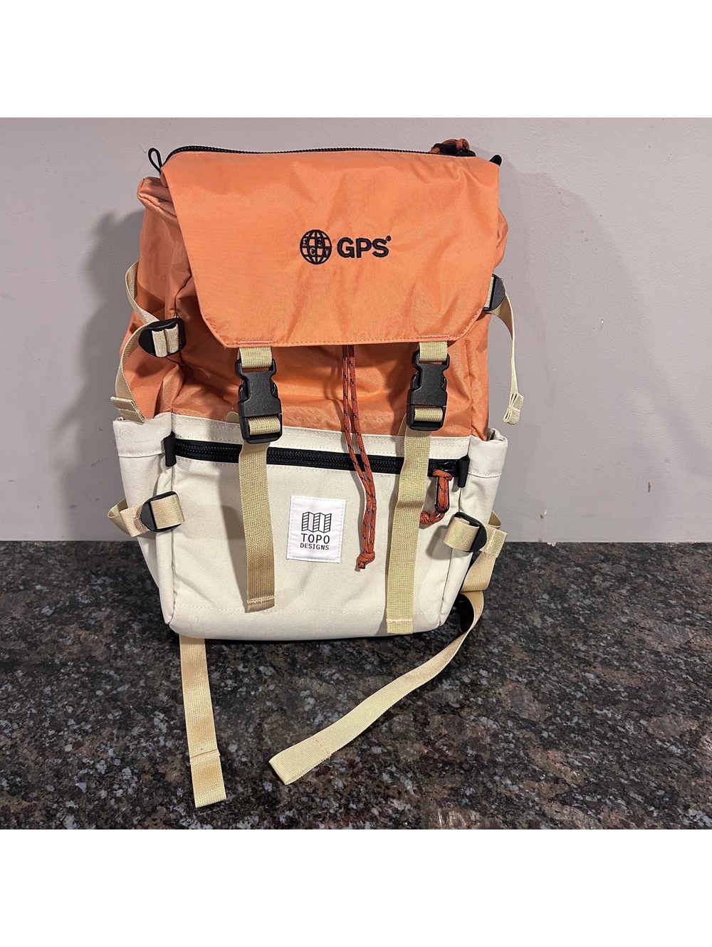 Topo Designs Rover Pack 20L Coral / Beige Hiking EUC W/ Company Logo